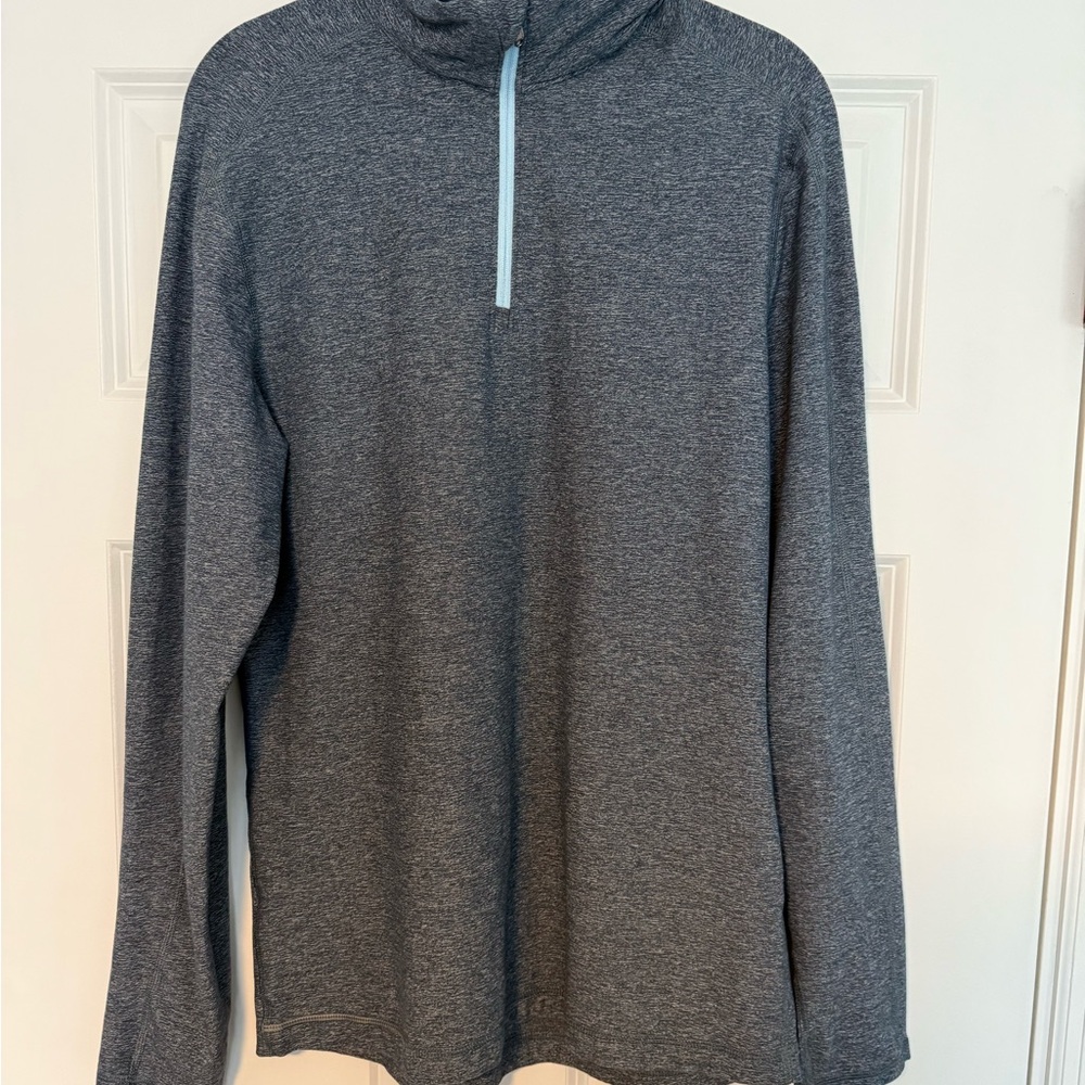 Men’s Lululemon Blue Heather Quarter-Zip Pullover, EUC